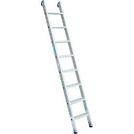 enkele ladder Krause, TRBS 2121-2, werkhoogte 3150 mm, 8 antisliptreden met T 80 mm, voetplug, aluminium