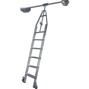 KRAUSE Kastenladder met treden, voor dubbele kast, draaibaar, 13 treden