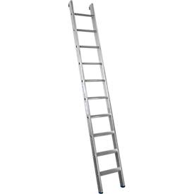 enkele ladder Krause, TRBS 2121-2, werkhoogte 3600 mm, 10 antislip profieltreden met T 80 mm, voetplug, aluminium