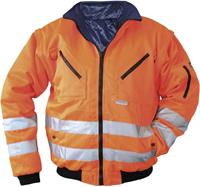 Warnschutzpilotjacke STROMBOLI leuchtorange / dunkelblau Größe S