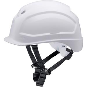 Uvex Schutzhelm pheos S-KR - Arbeitsschutz-Helm - EN 397 - Vormontierter 4-Punkt Kinnriemen und Vollsichtbrillenclip Farbe:weiß Uvex - 13298