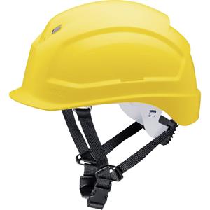 Uvex Schutzhelm pheos S-KR - Arbeitsschutz-Helm - EN 397 - Vormontierter 4-Punkt Kinnriemen und Vollsichtbrillenclip Farbe:gelb Uvex - 13300