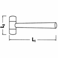 Stahlwille 10940 90 GUMMI-KOMPOSITIONSHAMMER 70140004 Gummihammer 1220g