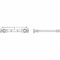 STAHLWILLE - Ratschenringschlüssel SW.3/8 x 7/16" L.139mm | 41562428