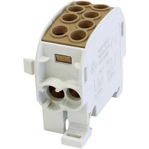 Leipold HoraeTec Hauptleitungsabzweigklemme Messing, PA Lichtgrau (RAL 7035), Braun 1polig 125A 690V