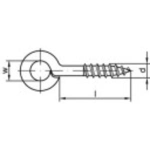 toolcraft Ringschraubösen type 1 (Ã x l) 18 mm x 30 mm 100 stuks