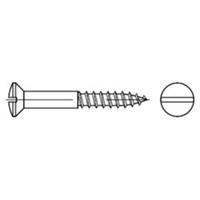 Linsensenk-Holzschrauben mit Schlitz DIN 95 Messing 4  x 20