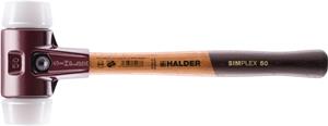 Halder Kunststofhamer | lengte 405 mm hoofd-d. 60 mm | middelhard hout | superplastic wit | 1 stuk - 3007.060 3007.060