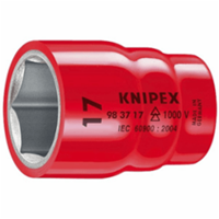 Knipex Steckschlüsseleinsatz für Sechskantschrauben mit Innenvierkant 3/8" - 98 37 13
