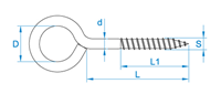 FAST-X Schroefoog Messing HD 2.65 x 16 x 6mm