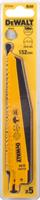 DeWalt DT2344 Reciprozaagblad - 152 x 3,6/5,1mm - Hout/Kunststof (5st)