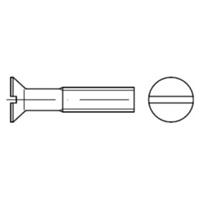 ~ISO2009 M 4x 20 Messing blank Senkschraube mit Schlitz (DIN 963A) - VASALAT