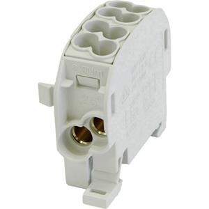 HoraeTec 106285 Hauptleitungsabzweigklemme PA, Messing Lichtgrau (RAL 7035) 1polig 100A 690V Leiter- X783841