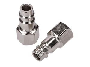 Silverline EU luchtslang bajonetkoppeling, vrouwelijke draad, 2 Stuks 1/4" BSP