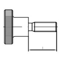 Rändelschraube hohe Form DIN 464 Stahl 5.8 M 3x  6