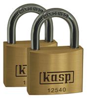 Kasp K12525D2 Hangslot 25 mm Goud-geel Sleutelslot
