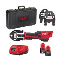 Milwaukee M12 HPT-202C M-Kit 12V Li-Ion accu hydraulische perstang set (2x 2.0Ah accu) in koffer