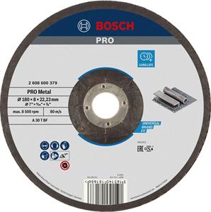 Bosch Schruppscheibe Gekröpft Expert For Metal A 30 T Bf, 180 Mm, 22,23 Mm, 8 Mm