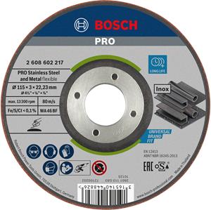 Bosch 2608602217 Semiflexibele Afbraamschijf - 115 x 3mm - Metaal / Aluminium