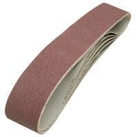 Silverline - 5 Schleifbänder 50 x 686 mm - Körnung 80 -