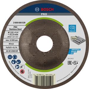 Bosch Schruppscheibe Gekröpft Expert For Inox As 30 S Inox Bf, 115 Mm, 22,23 Mm, 6 Mm