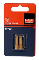 Bahco 63D/T25-2P 1/4" Bit Torx Diamant T25 - 25 mm (2st)
