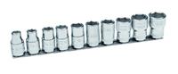 Bahco 7810MH 10-delige Dopsleutelset op rail - 1/2"