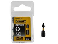 DeWalt DT7386T Extreme Impact schroefbits - PZ1 - 25mm (5st)