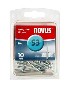 Novus 045-0034 Popnagel type A3 - Staal - 6,5-8,5 x 12 mm (20st)