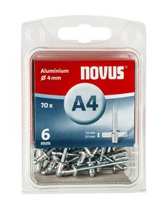 Novus Blindklinknagel A4 X 6mm | Alu SB | 70 stuks - 045-0031 045-0031