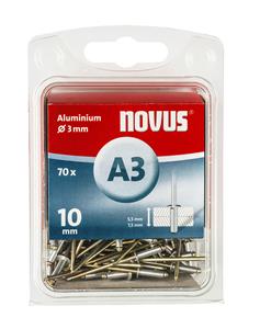 novus Popnagels A3 X 10 mm Alu SB - 70 Stuks