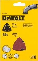 DeWalt DT3092 deltaschuurpapier - K80 - 93mm (10st)