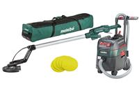 METABO Langhalsschleifer LSV 5-225 + Allessauger ASR 35 L ACP Set (690885000); mit 25 Haftschleifblättern P 120; Werkzeugtasche