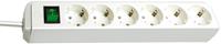 Brennenstuhl Eco Line 6-socket power distributor, 3m, white