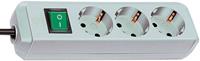 Brennenstuhl ECO-Line 1152350015 3-Way Power Strip with Safety Switch