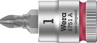 wera 8751A Kreuzschlitz Phillips Steckschlüssel-Bit-Einsatz PH 1 1/4  (6.3 mm)