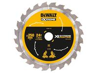 DeWALT Akku-Tischkreissägeblatt DT995 Extreme Runtime XR - Sägeblatt für FlexVolt DCS7485 Größe:250/30mm 24WZ/FZ DeWALT - 13686