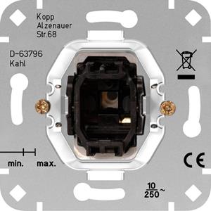 kopp 1 Stück Einsatz Kreuzschalter HK05, HK 07 Aluminium 503700009