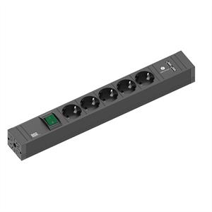 BACHMANN Steckdosenleiste CONNECT LINE, 5-fach, Schalter/USB