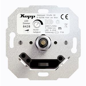 kopp dimmer voor LED en gloei- halogeen LED 3-35W RL 7-110W druk/draai