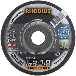 Rhodius TOPline lll XT24 Doorslijpschijf - Extra dun - 125 x 22,23 x 1mm - Non-Ferro (50st)