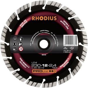 rhodius LD4 Diamanttrennscheibe 125 x 12,0 x 2,2 x 22,23mm Durchmesser 125mm 1St.