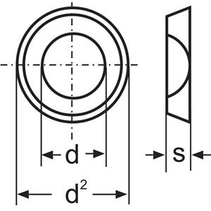 toolcraft A5,3 D125:A2K Unterlegscheiben Innen-Durchmesser: 5.3mm M5 DIN 125 Stahl verzinkt 1