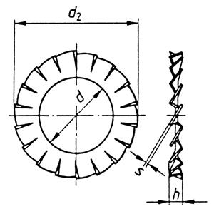 toolcraft A2,7 D6798 Fächerscheiben Innen-Durchmesser: 2.7mm M2.5 DIN 6798 Federstahl 100St.