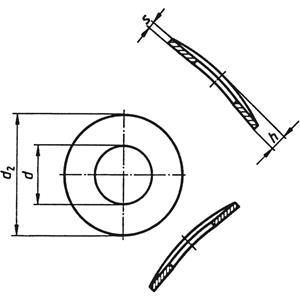 toolcraft A3 D137-A2 194666 Veerschijven Binnendiameter: 3.2 mm M3 DIN 137 RVS A2 100 stuks