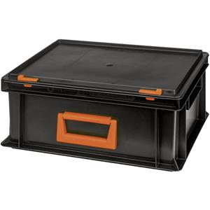 Alutec München 139214110188 Magnus PC 14 Kunststoffbox (B x H x T) 400 x 183 x 300mm Schwarz, Orange 1St. X811351