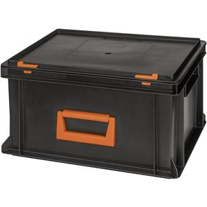 Alutec München 139220110188 Magnus PC 20 Kunststoffbox (B x H x T) 400 x 233 x 300mm Schwarz, Orange 1St. X811321