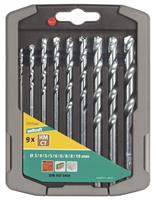 Wolfcraft Steenboorset | Hardmetaal-voorzien | Ø3-10mm | 9-delig | 1 set - 7111000