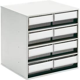 treston Lagermagazin (B x H x T) 400 x 395 x 300mm Lichtgrau, Transparent 1St.
