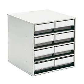 treston Lagermagazin (B x H x T) 400 x 395 x 400mm Lichtgrau, Transparent 1St.